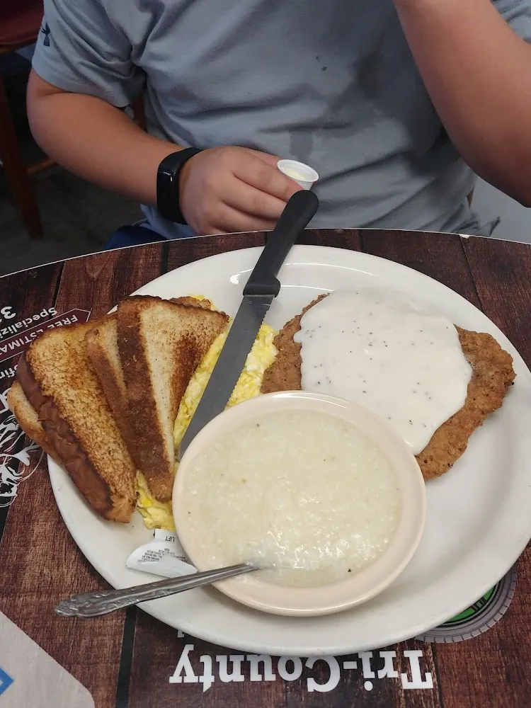 Chicken Fried Steak and Grits
